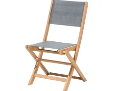 Gartenmöbel Set Akazienholz Hellbraun 8-Sizer Textilbespannung Grau Cesana