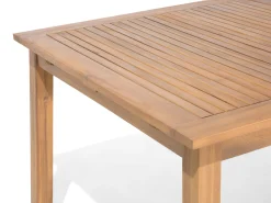 Gartenmöbel Set Akazienholz Hellbraun 8-Sizer Textilbespannung Grau Cesana