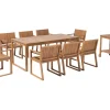 Gartenmöbel Set Akazienholz Hellbraun 8-Sitzer 10-Teilig Sassari