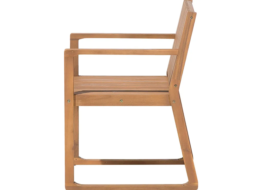 Gartenmöbel Set Akazienholz Hellbraun 8-Sitzer 10-Teilig Sassari