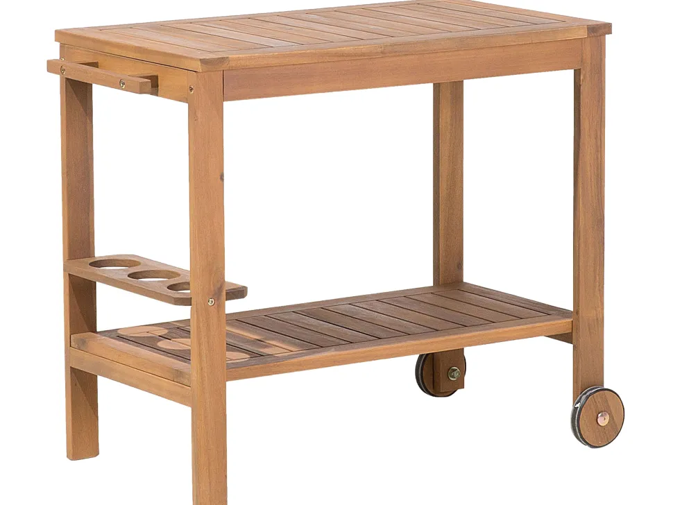 Gartenmöbel Set Akazienholz Hellbraun 8-Sitzer 10-Teilig Sassari