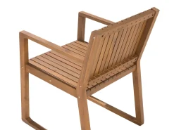 Gartenmöbel Set Akazienholz Hellbraun 8-Sitzer 10-Teilig Sassari