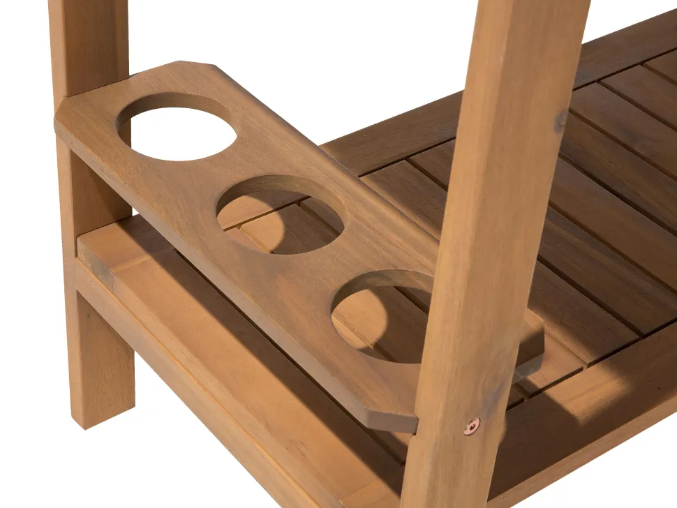 Gartenmöbel Set Akazienholz Hellbraun 8-Sitzer 10-Teilig Sassari