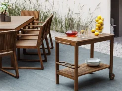 Gartenmöbel Set Akazienholz Hellbraun 8-Sitzer 10-Teilig Sassari