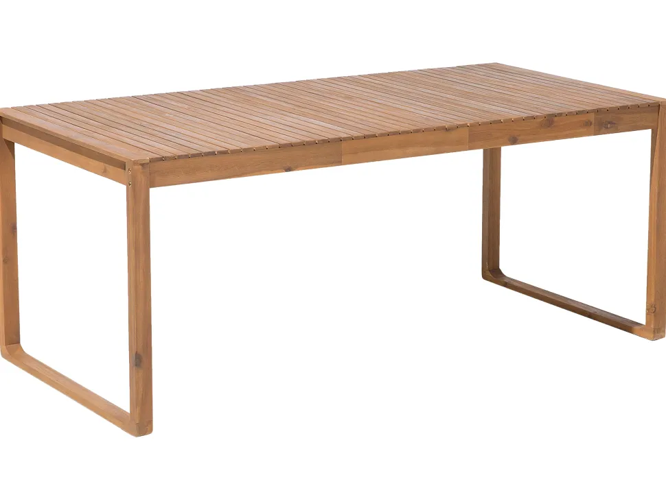 Gartenmöbel Set Akazienholz Hellbraun 8-Sitzer 10-Teilig Sassari
