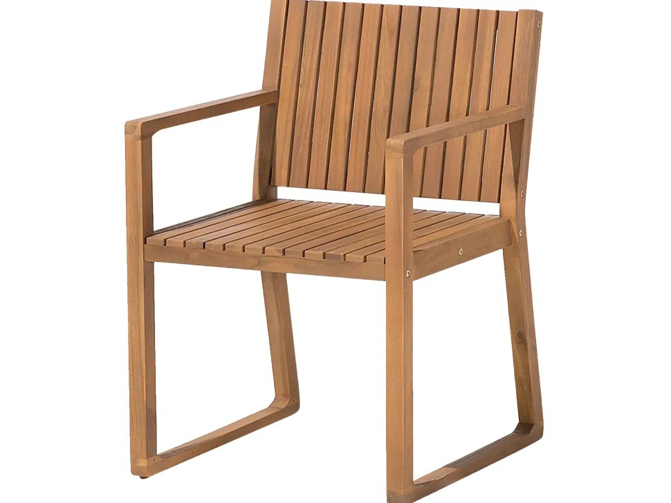 Gartenmöbel Set Akazienholz Hellbraun 8-Sitzer 10-Teilig Sassari