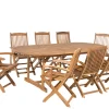 Gartenmöbel Set Akazienholz Hellbraun 8-Sitzer Maui