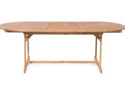 Gartenmöbel Set Akazienholz Hellbraun 8-Sitzer Auflagen Grau Maui