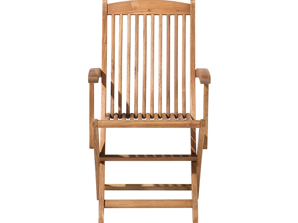 Gartenmöbel Set Akazienholz Hellbraun 8-Sitzer Auflagen Terracotta Maui