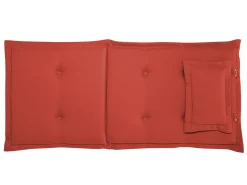 Gartenmöbel Set Akazienholz Hellbraun 8-Sitzer Auflagen Terracotta Maui
