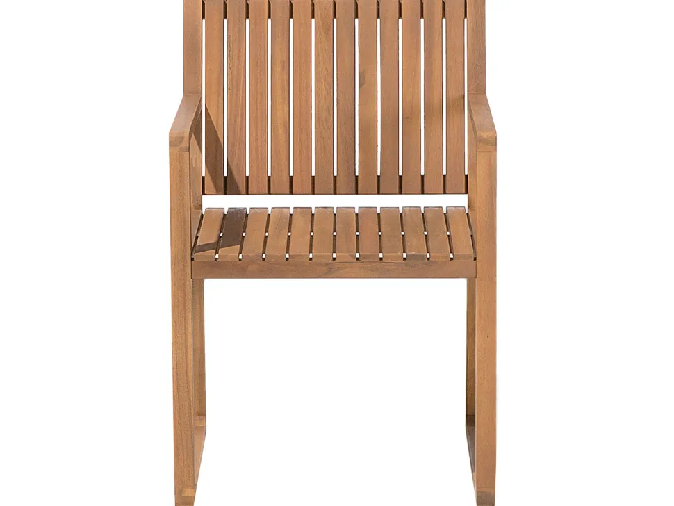 Gartenmöbel Set Akazienholz Hellbraun 6-Sitzer 8-Teilig Sassari