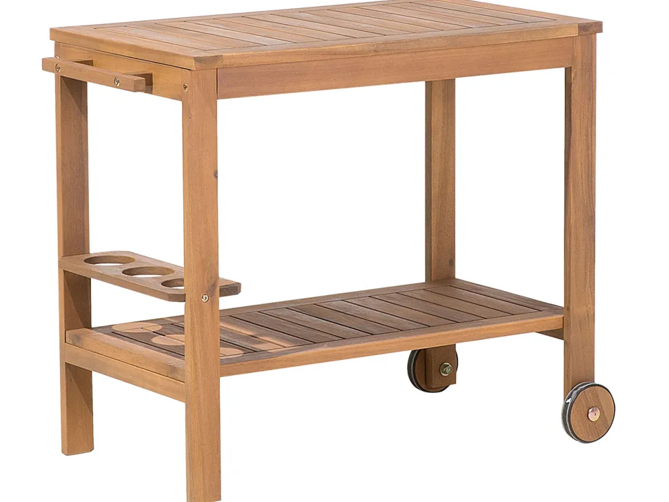 Gartenmöbel Set Akazienholz Hellbraun 6-Sitzer 8-Teilig Sassari