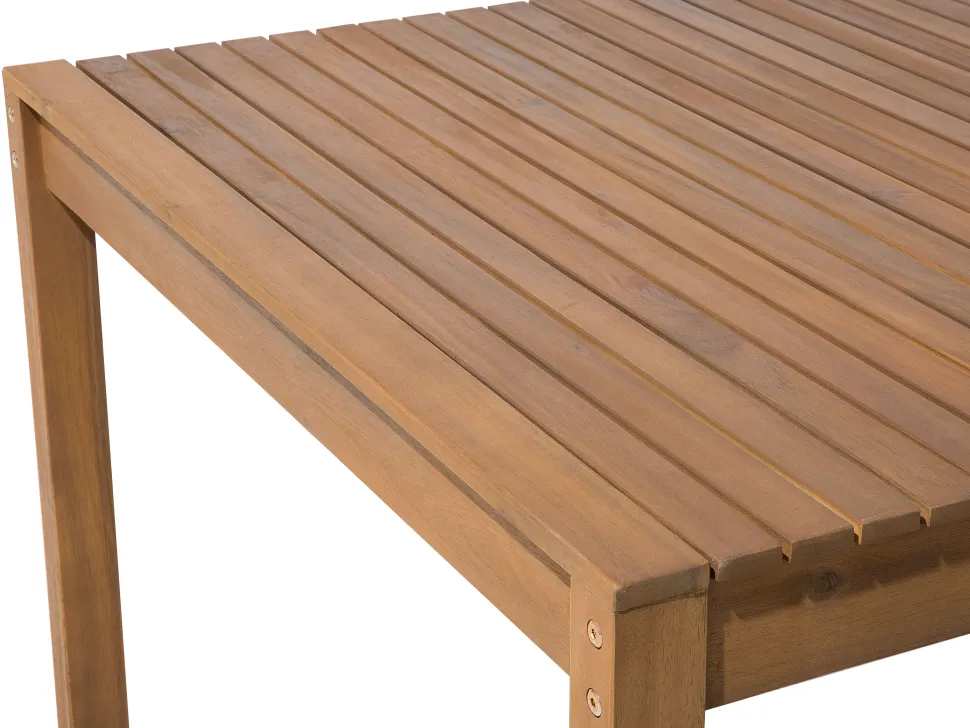 Gartenmöbel Set Akazienholz Hellbraun 6-Sitzer 8-Teilig Sassari