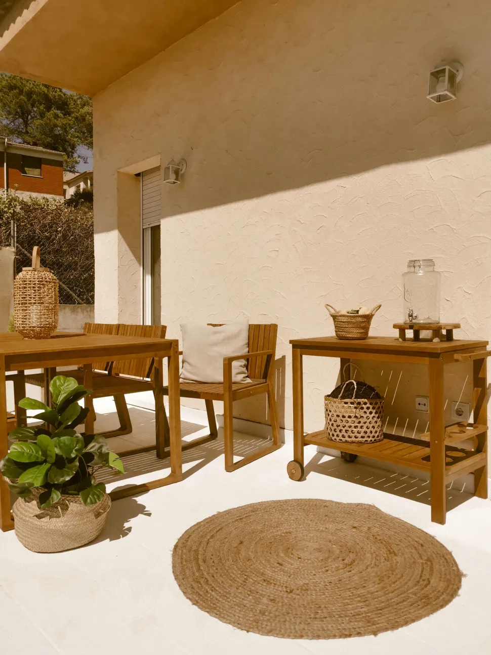 Gartenmöbel Set Akazienholz Hellbraun 6-Sitzer 8-Teilig Sassari