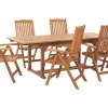 Gartenmöbel Set Akazienholz Hellbraun 6-Sitzer Java