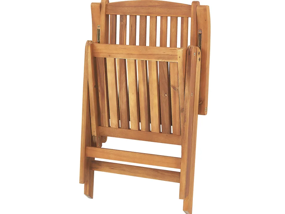 Gartenmöbel Set Akazienholz Hellbraun 6-Sitzer Java