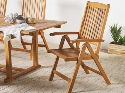 Gartenmöbel Set Akazienholz Hellbraun 6-Sitzer Java