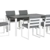 Gartenmöbel Set Aluminium Dunkelgrau 6-Sitzer Pancole