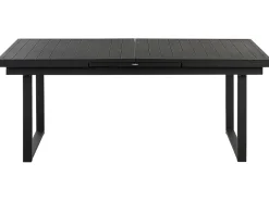 Gartenmöbel Set Aluminium Schwarz 8-Sitzer Auflagen Grau Valcanetto/Taviano