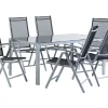 Gartenmöbel Set Aluminium Schwarz 6-Sitzer Catania