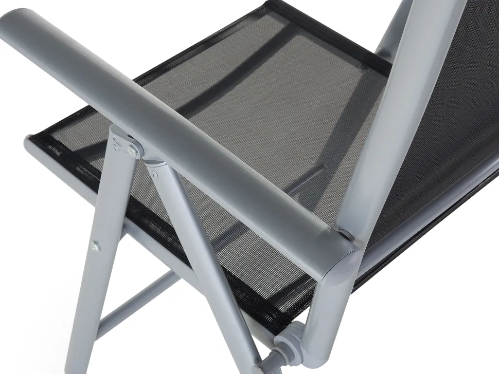 Gartenmöbel Set Aluminium Schwarz 6-Sitzer Catania