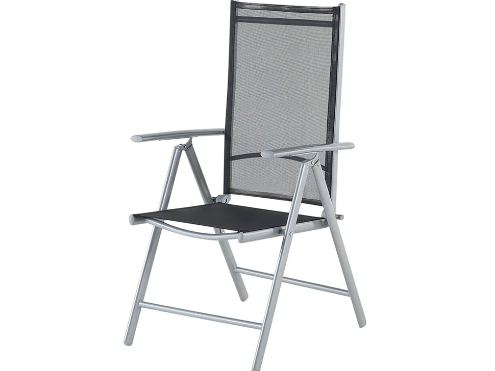 Gartenmöbel Set Aluminium Schwarz 6-Sitzer Catania
