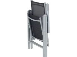 Gartenmöbel Set Aluminium Schwarz 6-Sitzer Catania