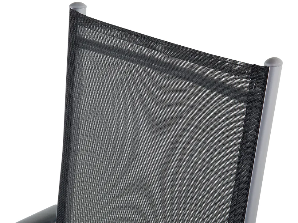 Gartenmöbel Set Aluminium Schwarz 6-Sitzer Catania