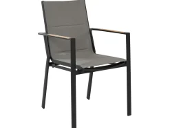 Gartenmöbel Set Aluminium Schwarz / Grau 6-Sitzer Valcanetto/Busseto