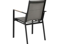Gartenmöbel Set Aluminium Schwarz / Grau 6-Sitzer Valcanetto/Busseto