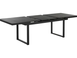 Gartenmöbel Set Aluminium Schwarz / Grau 6-Sitzer Valcanetto/Busseto