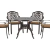 Gartenmöbel Set Aluminium Dunkelbraun 4-Sitzer Salento