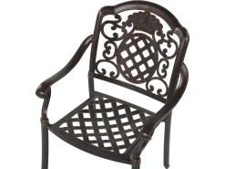 Gartenmöbel Set Aluminium Dunkelbraun 4-Sitzer Salento