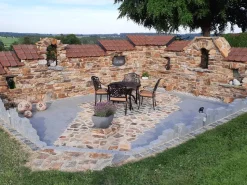 Gartenmöbel Set Aluminium Dunkelbraun 4-Sitzer Salento