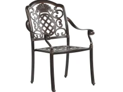 Gartenmöbel Set Aluminium Dunkelbraun 4-Sitzer Salento