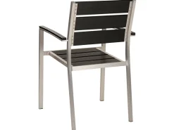 Gartenmöbel Set Aluminium Kunstholz Schwarz 6-Sitzer Vernio
