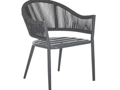 Gartenmöbel Set Aluminium / Flechtseil Grau 4-Sitzer Mileto