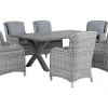 Gartenmöbel Set Aluminium Grau 6-Sitzer Cascais