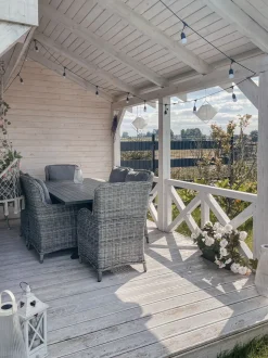 Gartenmöbel Set Aluminium Grau 6-Sitzer Cascais