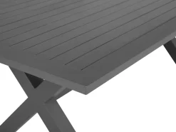 Gartenmöbel Set Aluminium Grau 6-Sitzer Cascais