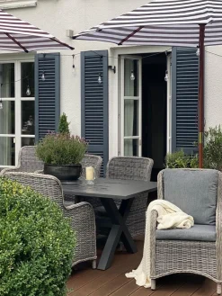 Gartenmöbel Set Aluminium Grau 6-Sitzer Cascais