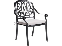 Gartenmöbel Set Aluminium Schwarz 4-Sitzer Ancona