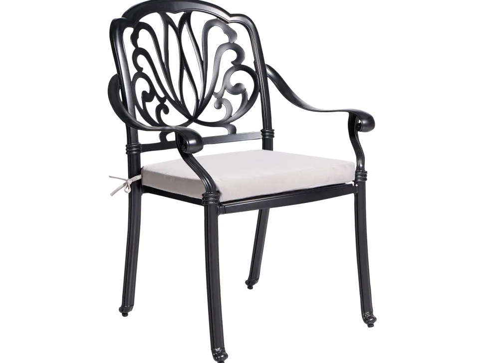 Gartenmöbel Set Aluminium Schwarz 4-Sitzer Ancona