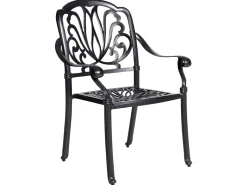 Gartenmöbel Set Aluminium Schwarz 4-Sitzer Ancona