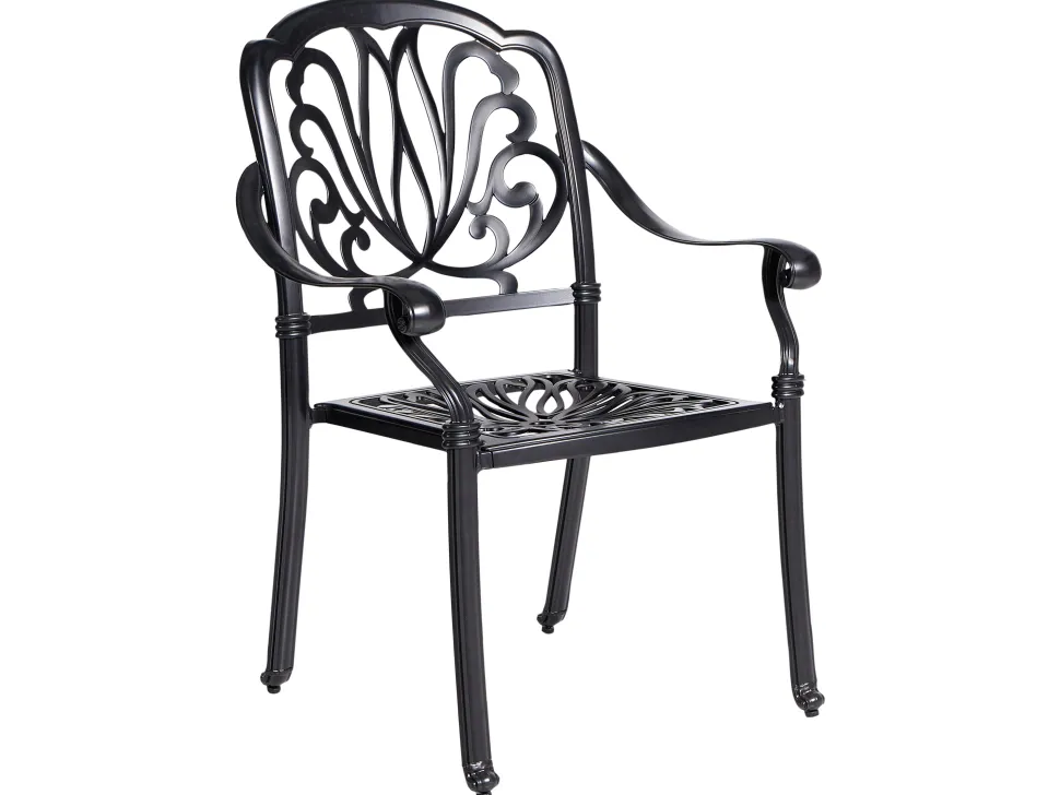Gartenmöbel Set Aluminium Schwarz 4-Sitzer Ancona