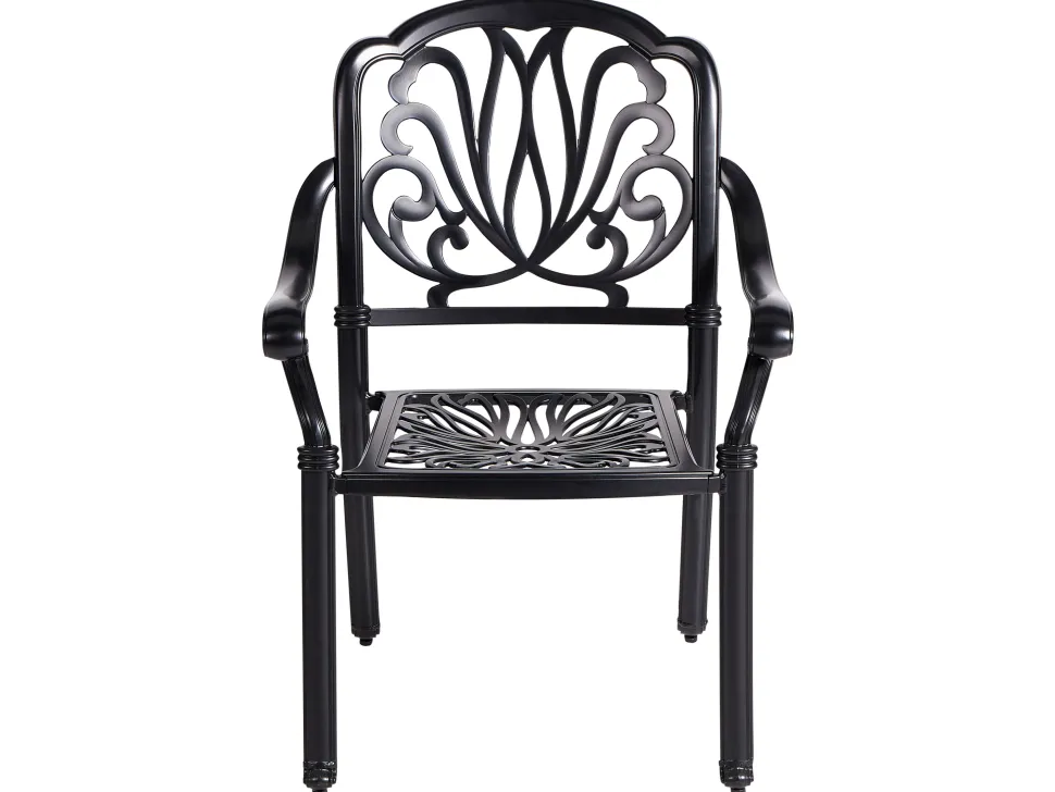Gartenmöbel Set Aluminium Schwarz 4-Sitzer Ancona