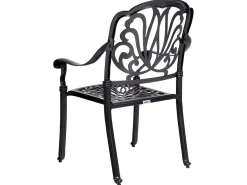 Gartenmöbel Set Aluminium Schwarz 4-Sitzer Ancona