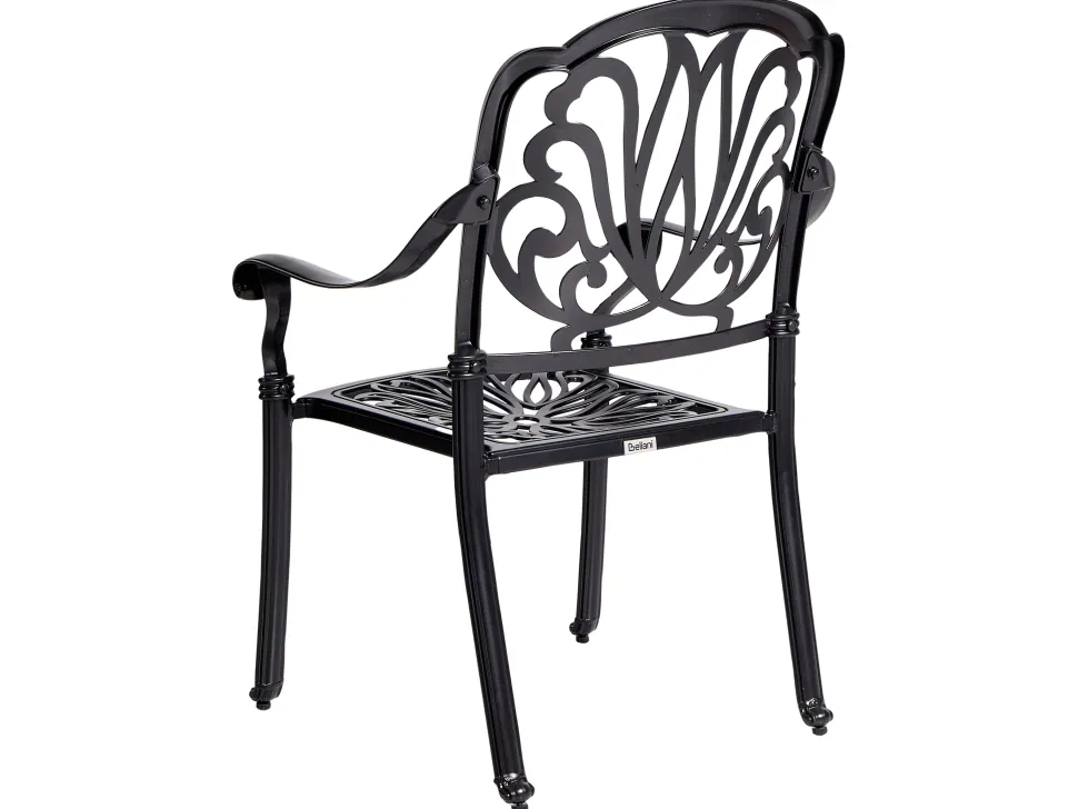 Gartenmöbel Set Aluminium Schwarz 4-Sitzer Ancona