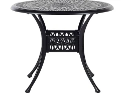 Gartenmöbel Set Aluminium Schwarz 4-Sitzer Ancona