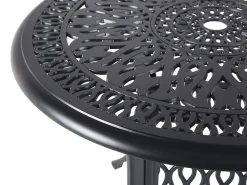 Gartenmöbel Set Aluminium Schwarz 4-Sitzer Ancona